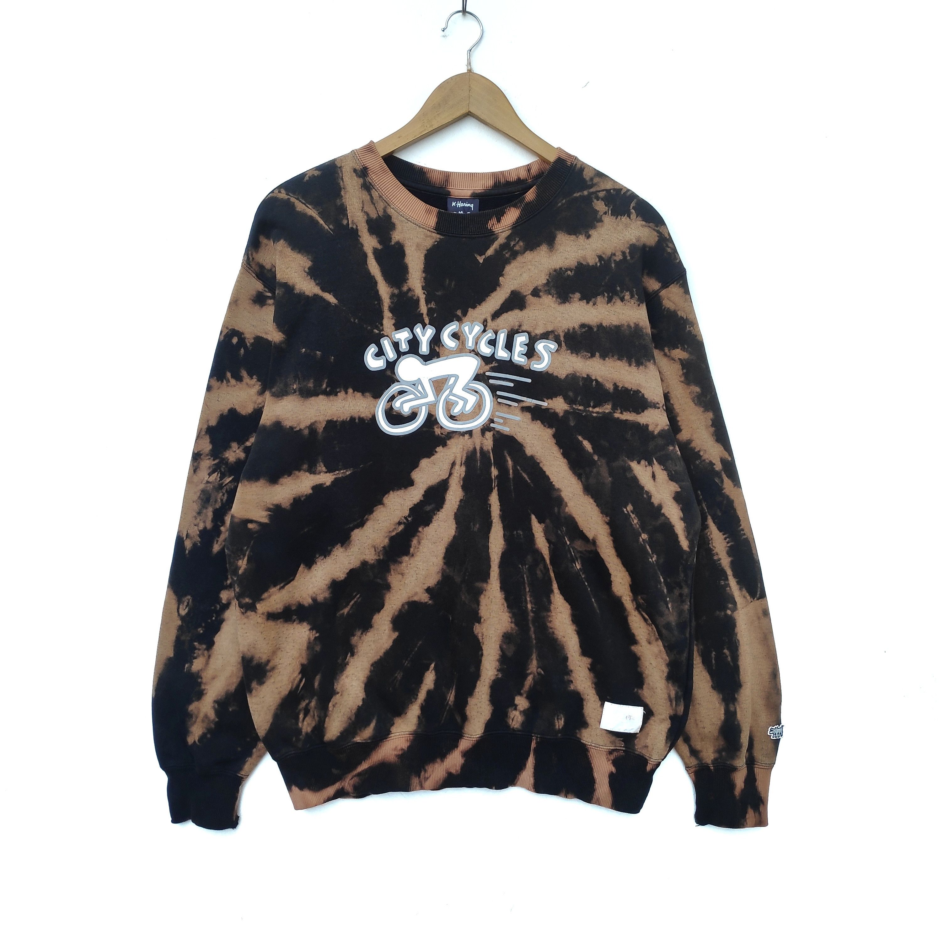 Keith Haring KEITH HARING BLEACH WASH TIE DYE SWEATSHIRT LARGE BLACK Size US L / EU 52-54 / 3 - 1 Thumbnail