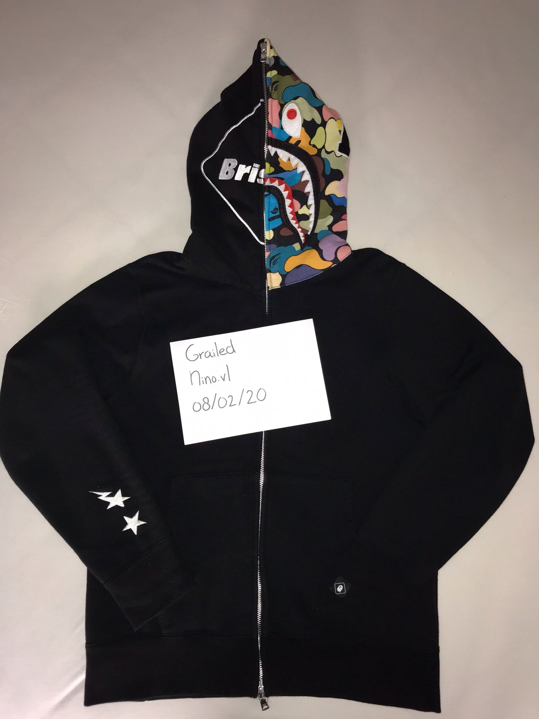 Bape Bape x F.C. Real Bristol full zip Shark hoodie | Grailed