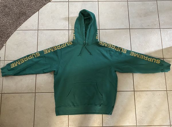 Supreme Supreme Metallic Rib Hooded Sweatshirt Light Pine Size US