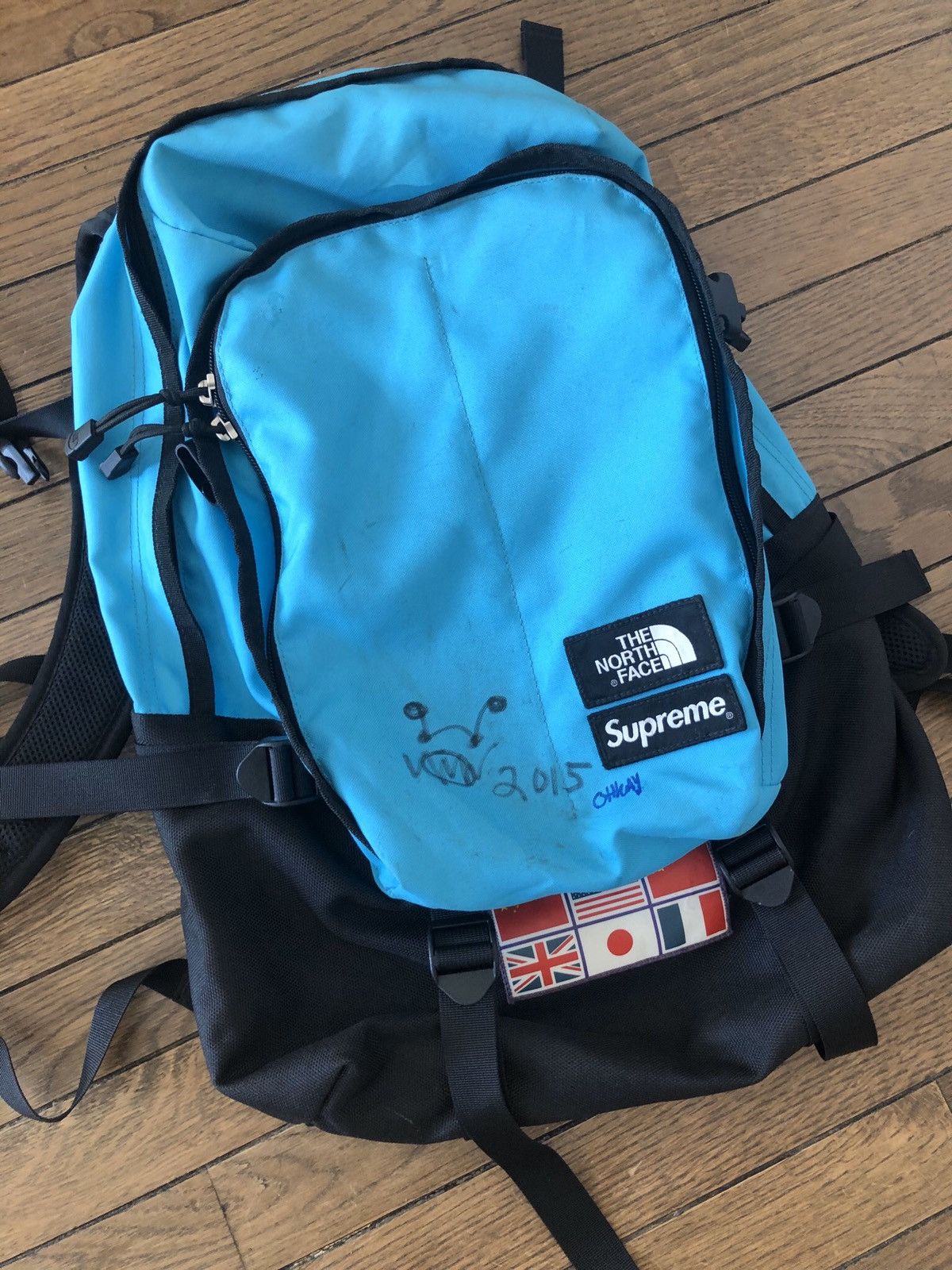 Asspizza RARE!!!! Supreme x TNF x Asspizza Expedition Flags Backpack Size ONE SIZE - 4 Thumbnail