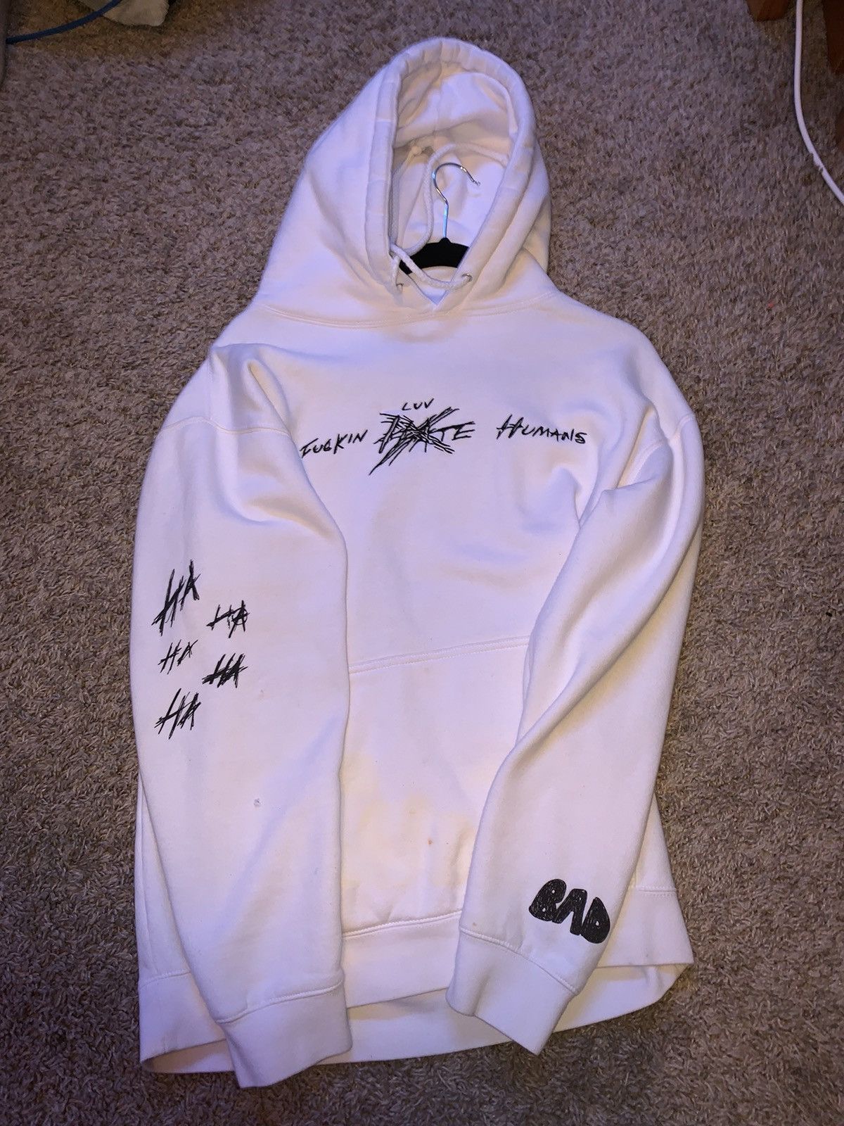 Bad I Fuckin Luv Humans XXXTENTACION Hoodie Grailed