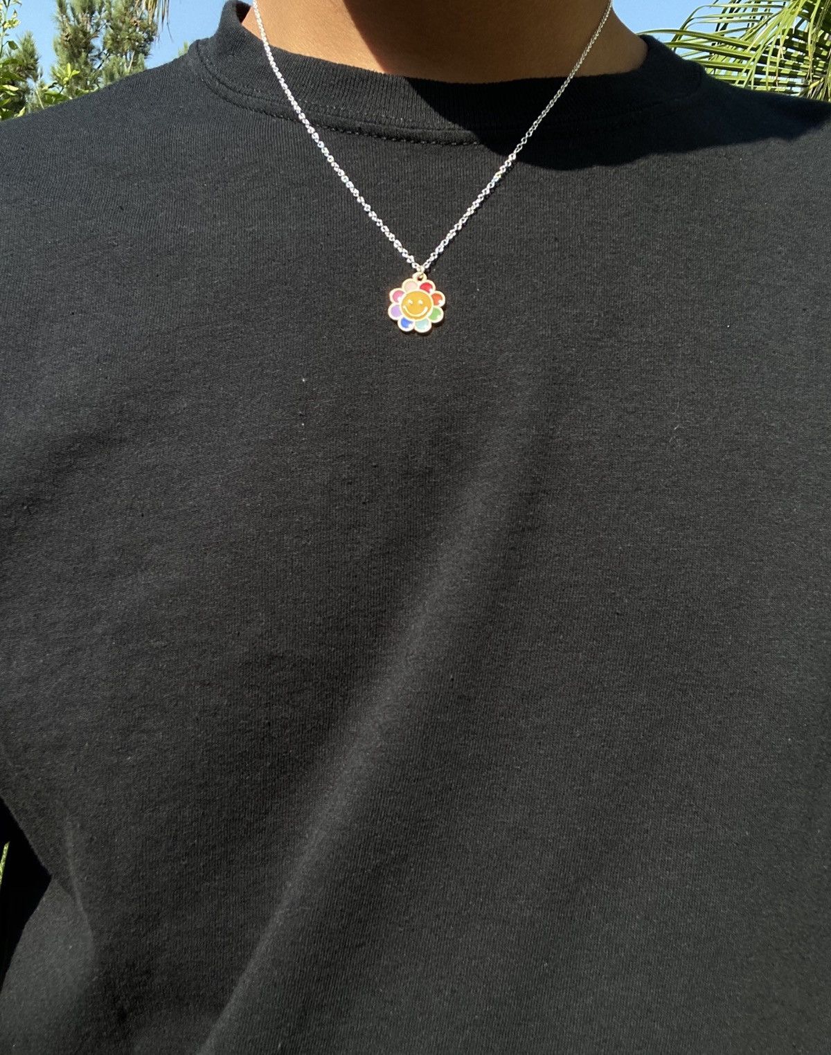 Jewelry Rainbow Smiley Face Flower Chain Size ONE SIZE - 5 Thumbnail