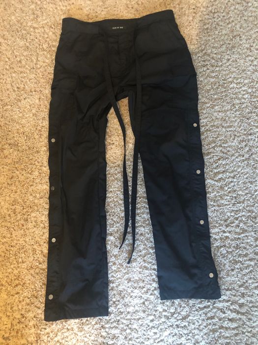 Fear of God SIXTH COLLECTION SNAP BUTTON BLACK CARGO PANTS