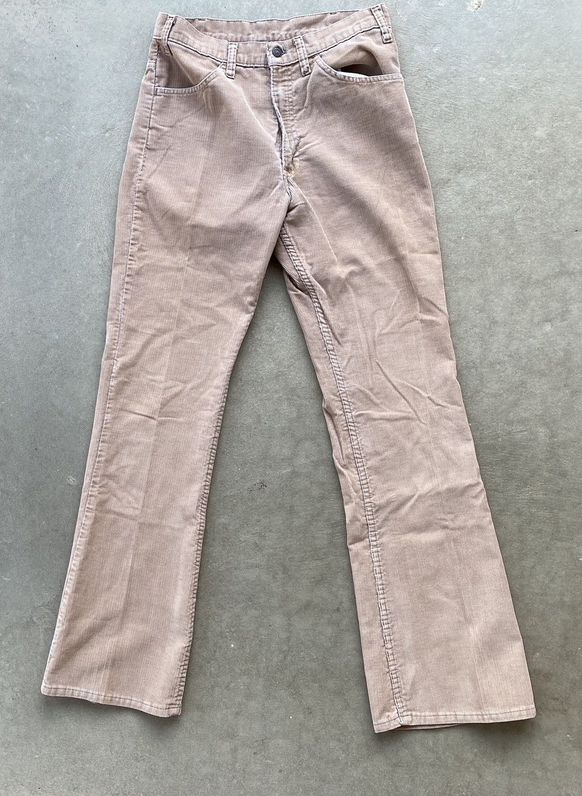 Levi's × Vintage 80s Levis 517 Corduroy Jeans 33x33 White Tab Made USA Tan Size US 32 / EU 48 - 3 Thumbnail