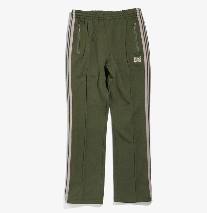 Needles Needles Narrow Track pant poly smooth olive new 20AW M