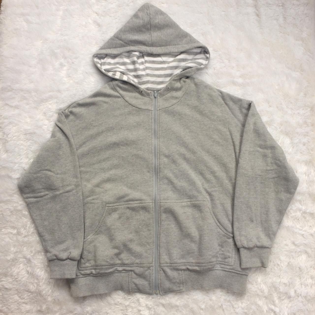 Issey Miyake × Vintage VINTAGE 80s ISSEY MIYAKE STRIPE REVERSIBLE HOODIE Size US M / EU 48-50 / 2 - 8 Thumbnail