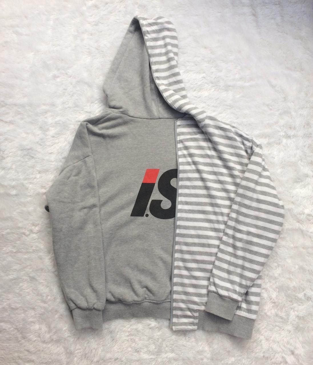 Issey Miyake × Vintage VINTAGE 80s ISSEY MIYAKE STRIPE REVERSIBLE HOODIE Size US M / EU 48-50 / 2 - 1 Thumbnail