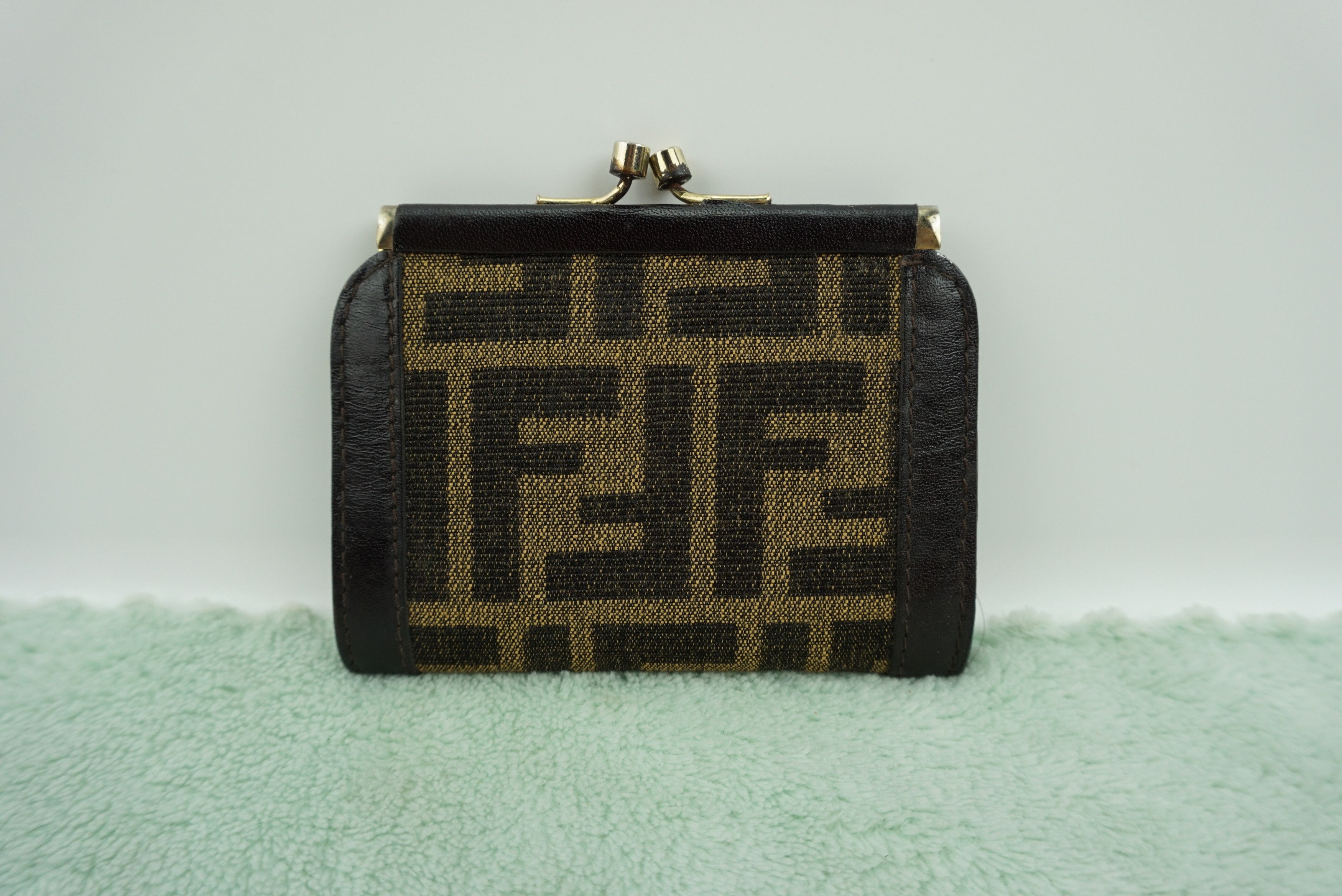 Fendi Zucca Kisslock Coin deals Purse