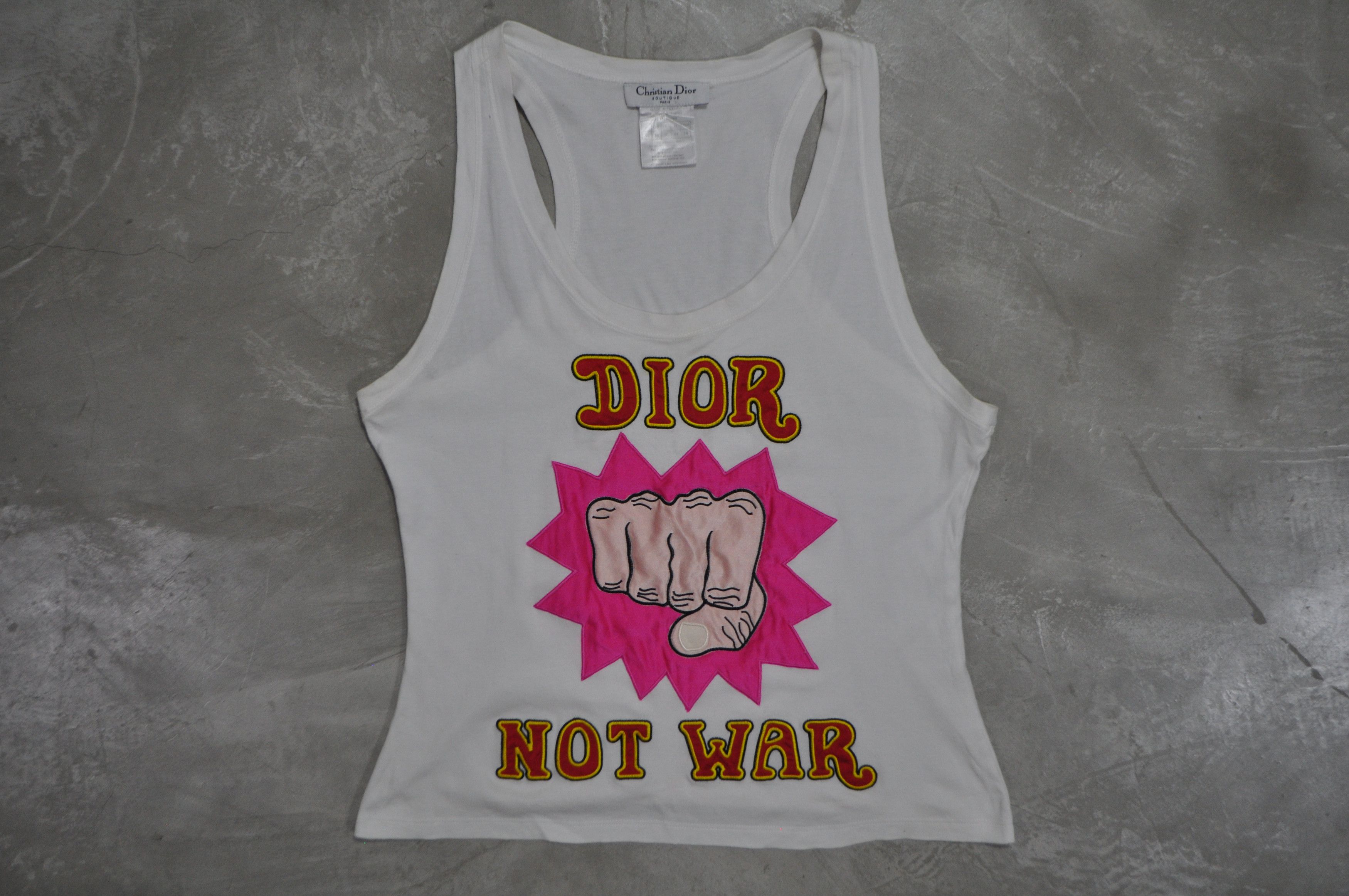 Dior Not War タンクトップ CHRISTIAN DIOR 'DIOR NOT WAR' TANK TOP – RDB