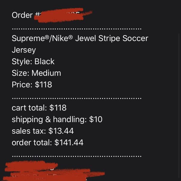 Supreme Nike Jewel Stripe Soccer Jersey Black