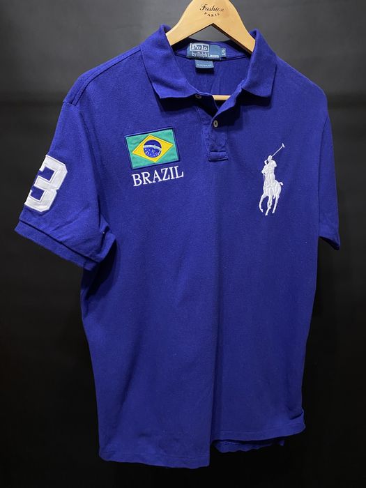 Vintage Polo Ralph Lauren Brazil Polo Shirt Size L