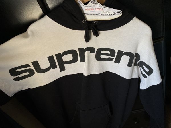 Supreme blocked best sale hoodie black