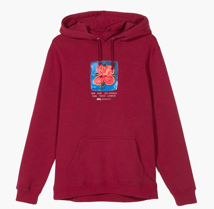 Stussy Stussy Hibiscus Hoodie Wine 1924301 Grailed