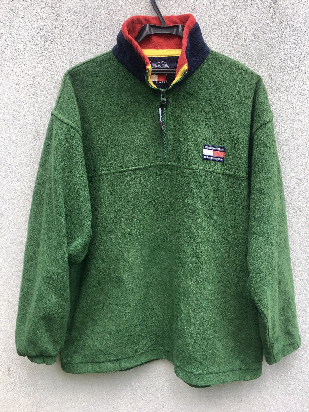 Vintage 90s Tommy Hilfiger Fleece Half Zip Sweater