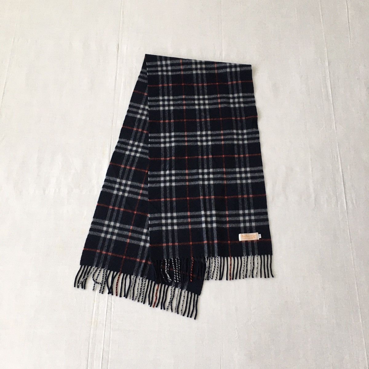 Burberry Burberrys Pure Cashmere Wool Blue Nova Check Scarf Wrap Grailed