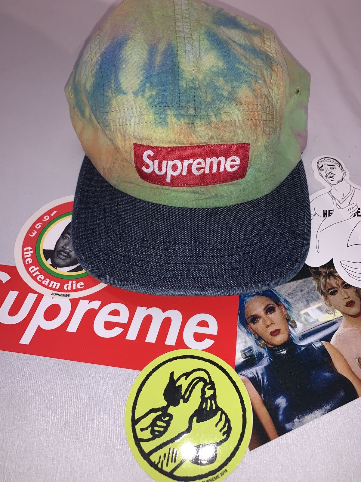 Supreme tie dye ripstop camp outlet cap