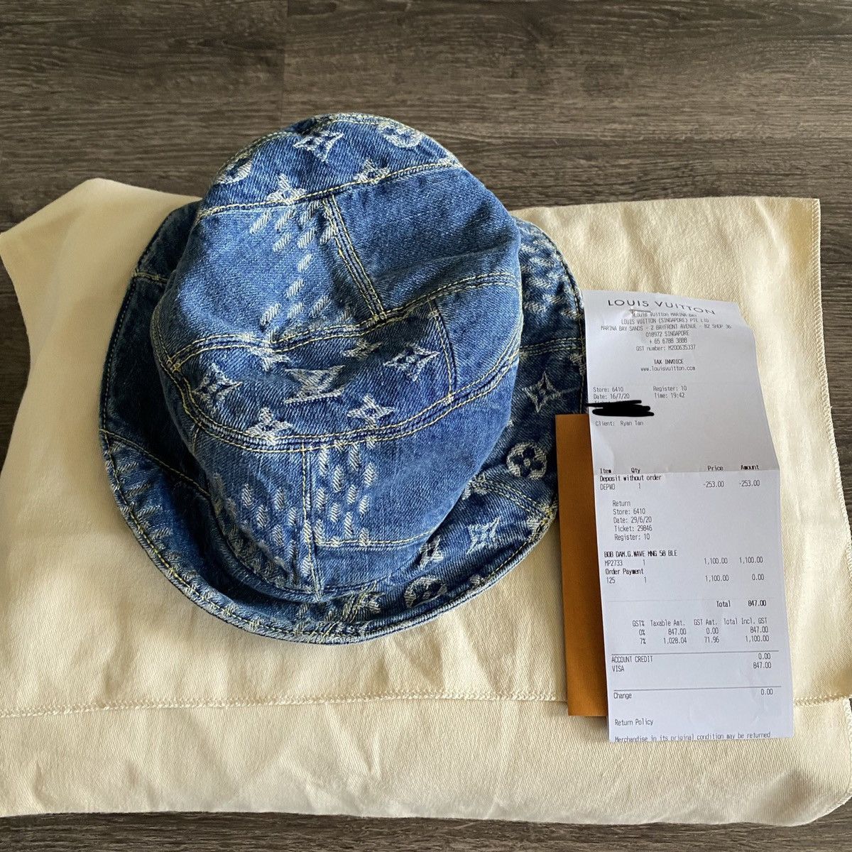  Louis Vuitton MP3244 Bonnet Denim LV NIGO LV MADE HUMANMADE  Hat, Bucket Hat, Bob Hat, Cotton, Men's Used, Black; Noted Color: Noir :  Clothing, Shoes & Jewelry