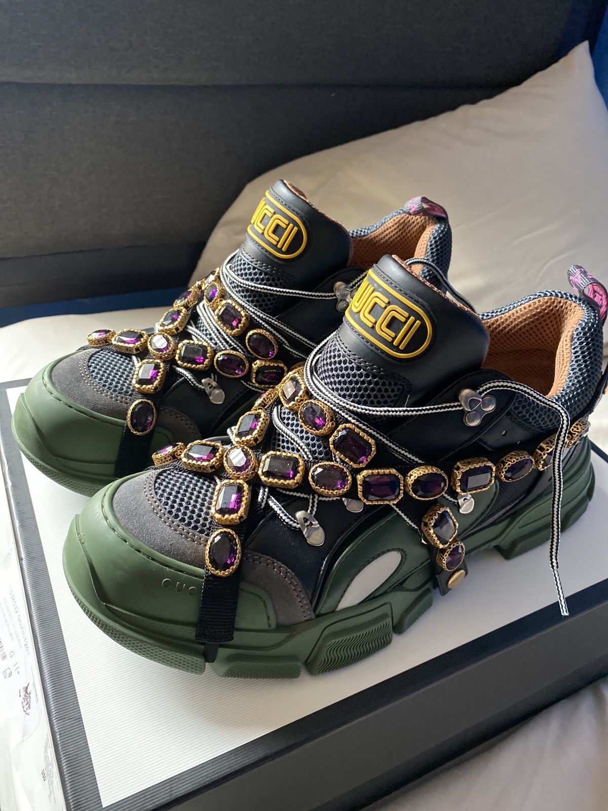 Gucci Gucci Flashtrek SEGA Green Removable Crystal Grailed