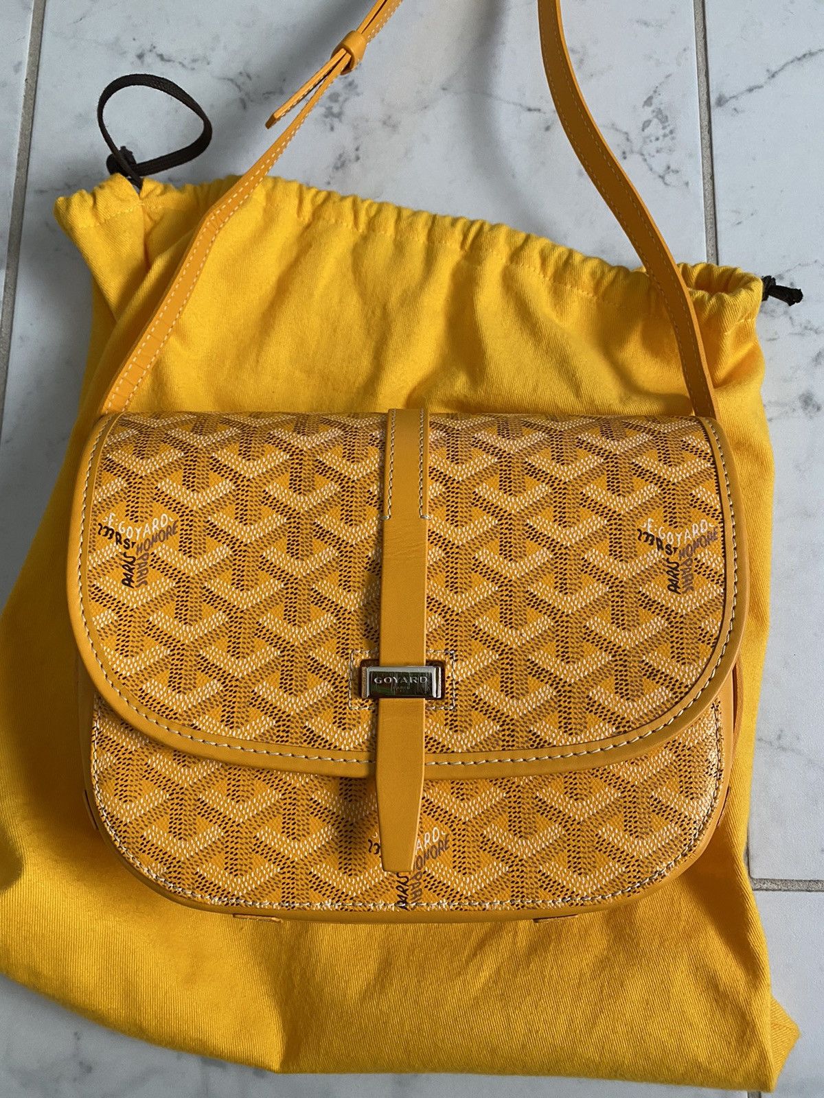 Goyard Belvedere PM Yellow Crossbody Bag PERFECT CONDITION