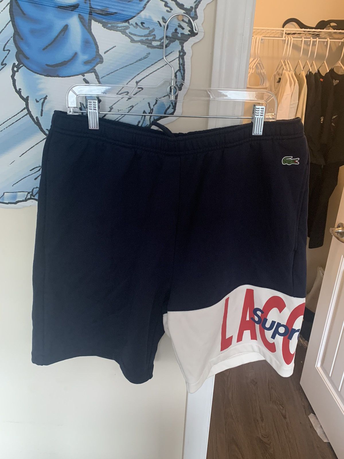 Lacoste × Supreme Logo Panel Sweatshort | Grailed