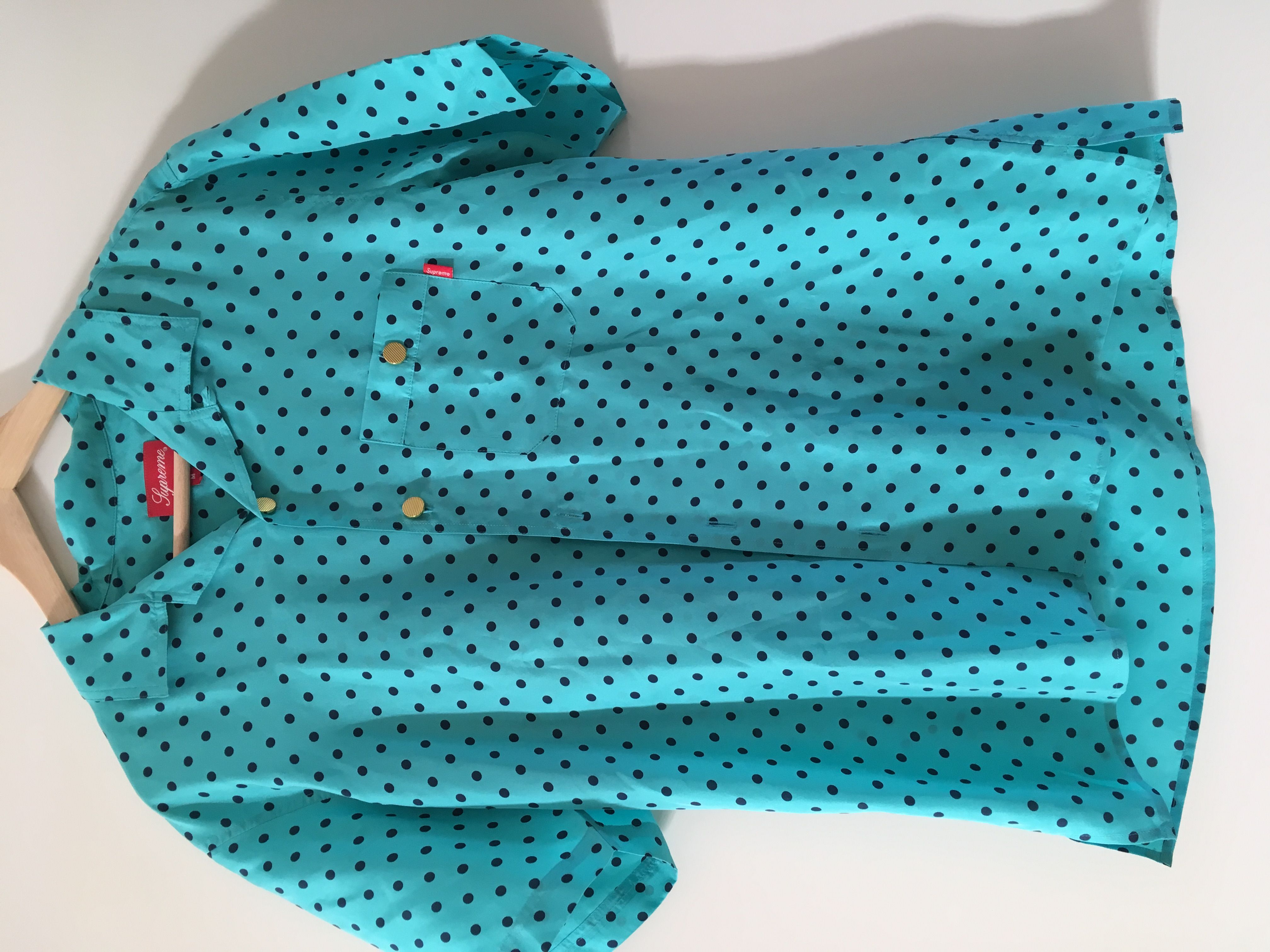 Supreme silk polka dot shirt | Grailed