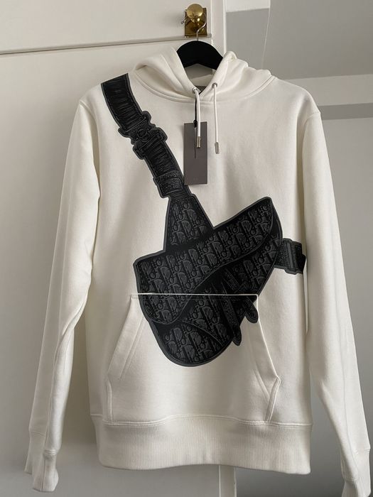 Dior Homme Saddle Bag Print Hoodie in White for Men