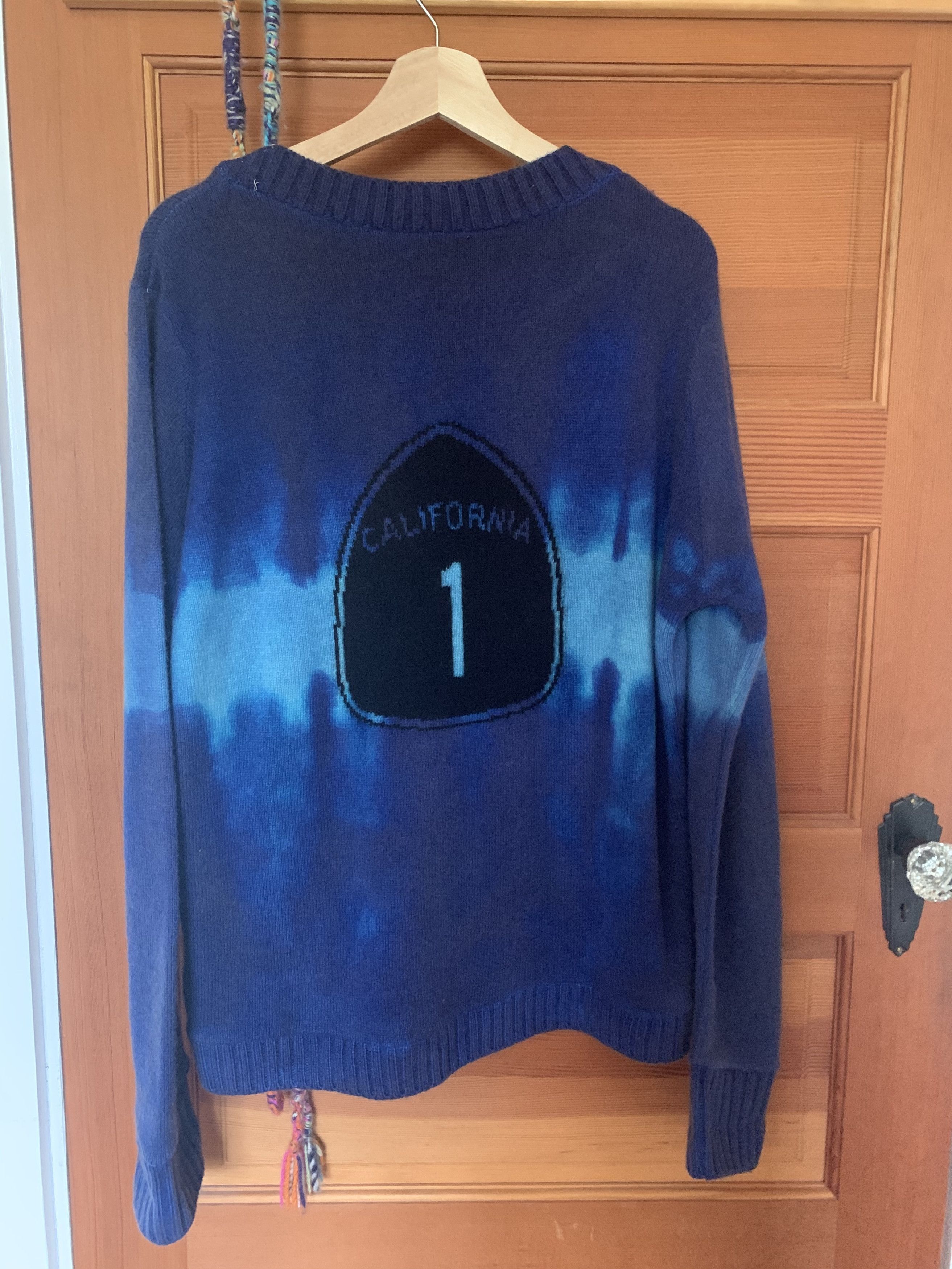 The Elder Statesman The Elder Statesman CASHMERE Blue Highway 1 Tie Dye Sweater Size US M / EU 48-50 / 2 - 6 Thumbnail