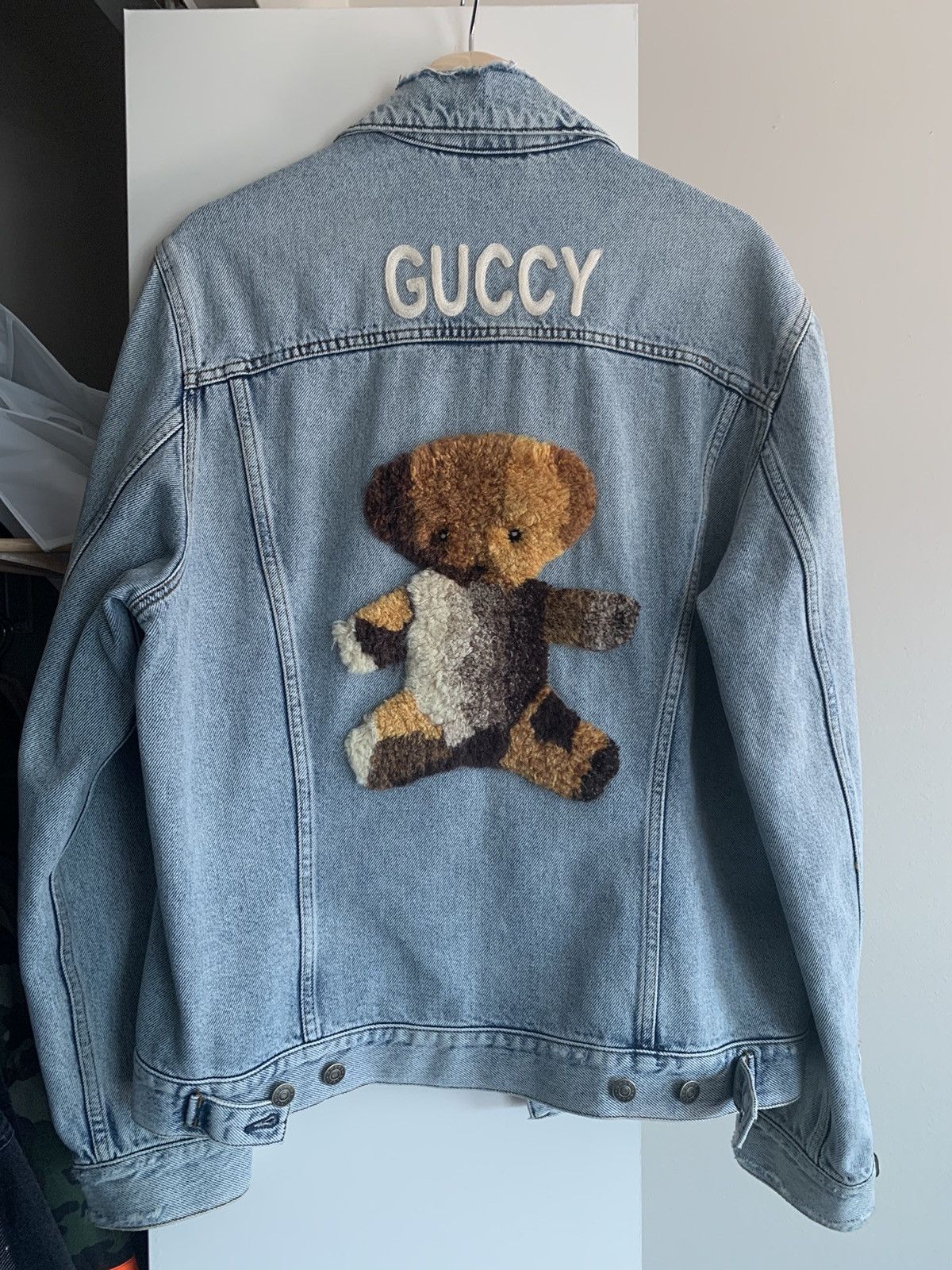 Gucci Gucci Teddy Bear Denim Jacket Grailed