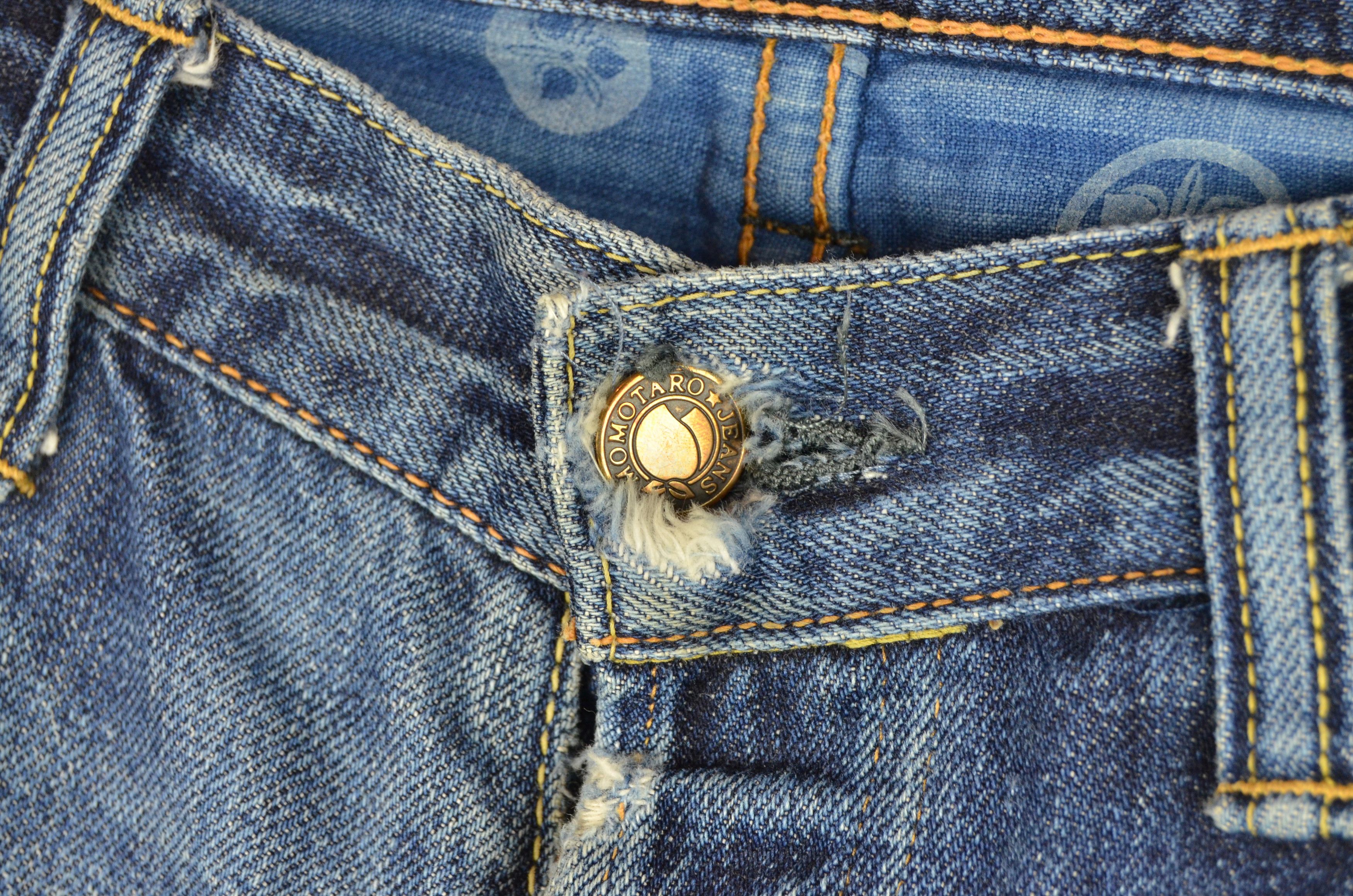 Momotaro Jeans Momotaro Jeans Selvedge Japan Washed Faded Light Blue Denim Size US 32 / EU 48 - 10 Thumbnail