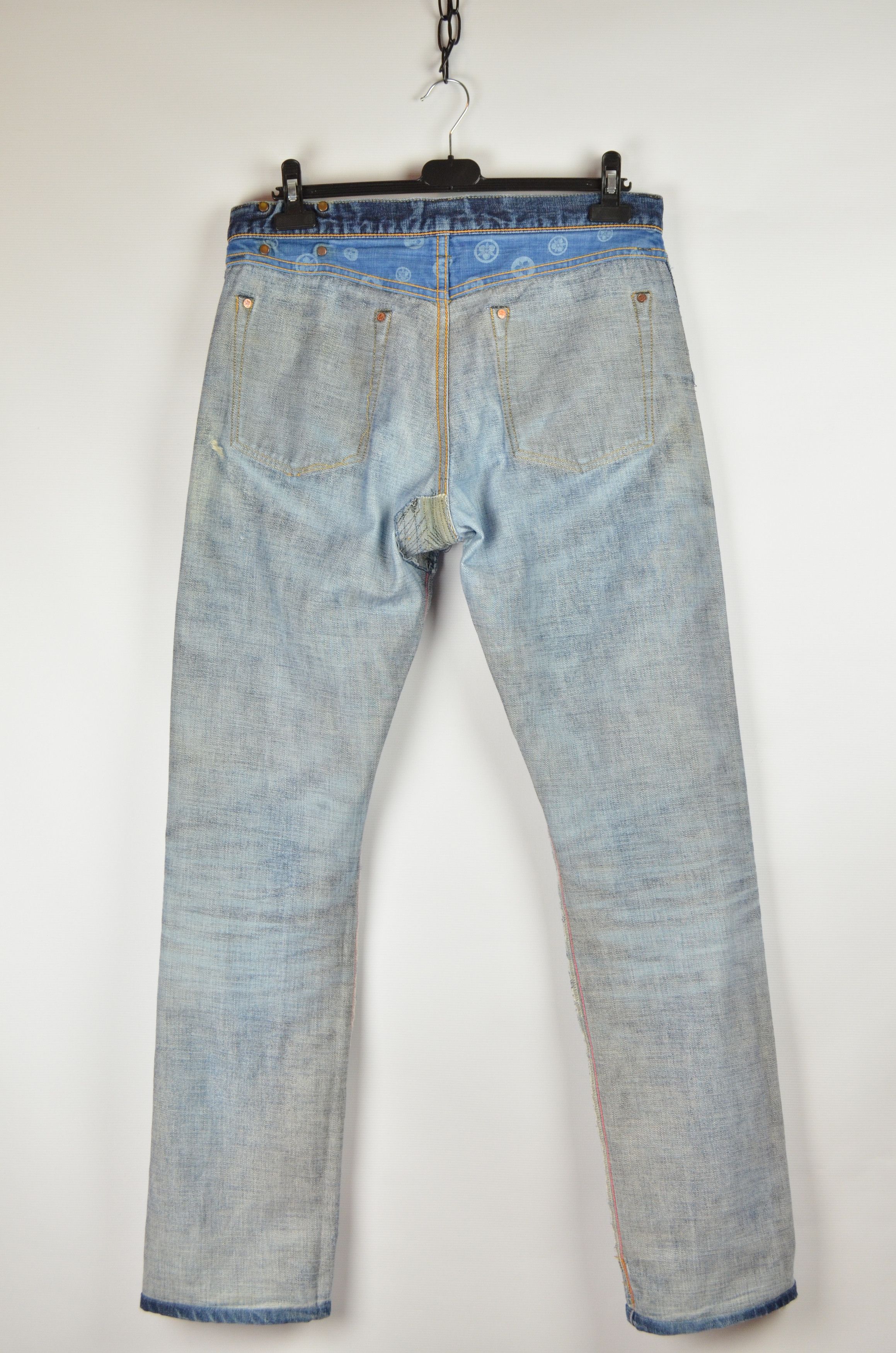 Momotaro Jeans Momotaro Jeans Selvedge Japan Washed Faded Light Blue Denim Size US 32 / EU 48 - 9 Thumbnail
