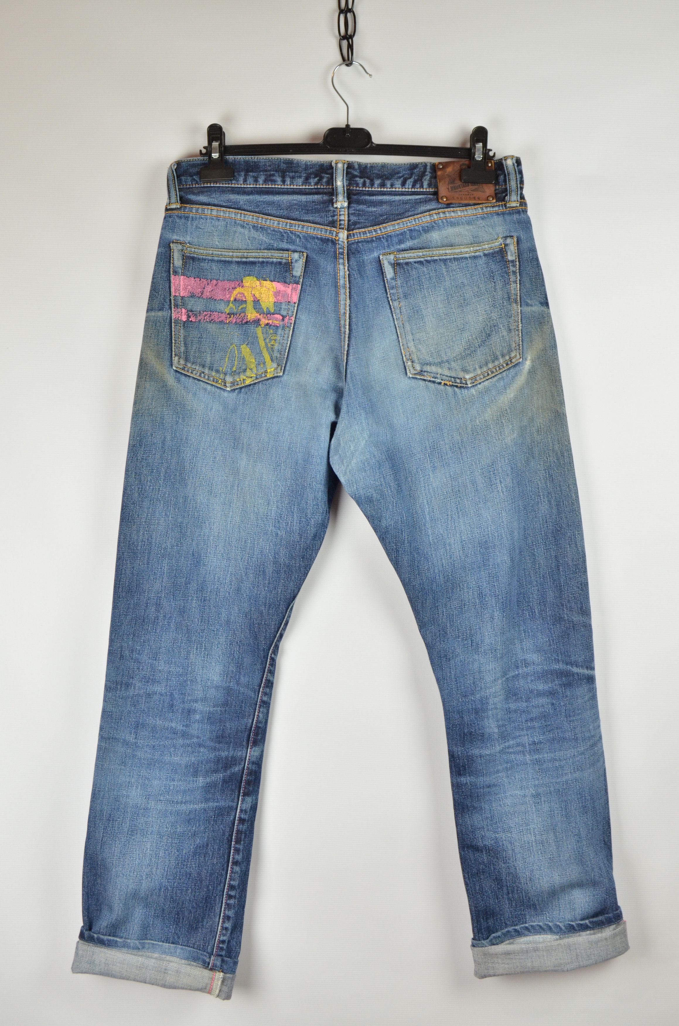 Momotaro Jeans Momotaro Jeans Selvedge Japan Washed Faded Light Blue Denim Size US 32 / EU 48 - 1 Thumbnail