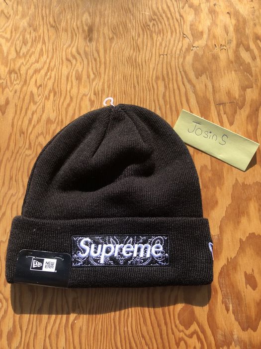 Supreme Supreme Bandana Box Logo Beanie Black | Grailed