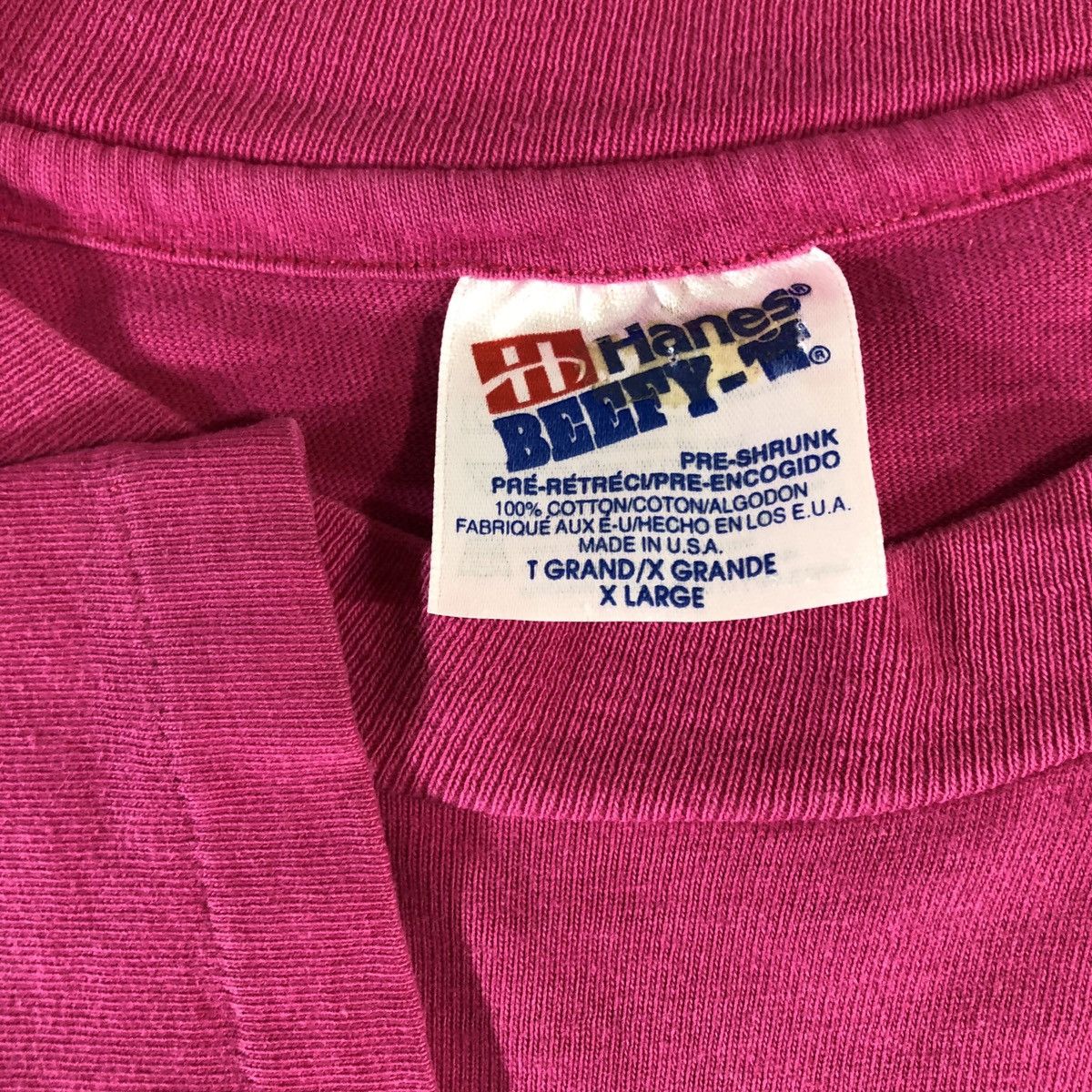 Harley Davidson Harley Davidson Cycle & Craft Boston 1994 Vintage Pink Tee Size US XL / EU 56 / 4 - 11 Thumbnail