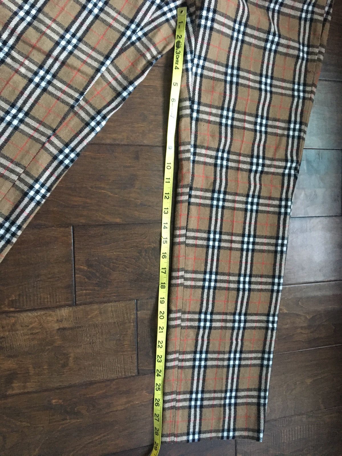 Designer × Japanese Brand × Vintage Vintage wool “Burberry” inspired plaid style pants tan Size US 30 / EU 46 - 7 Thumbnail