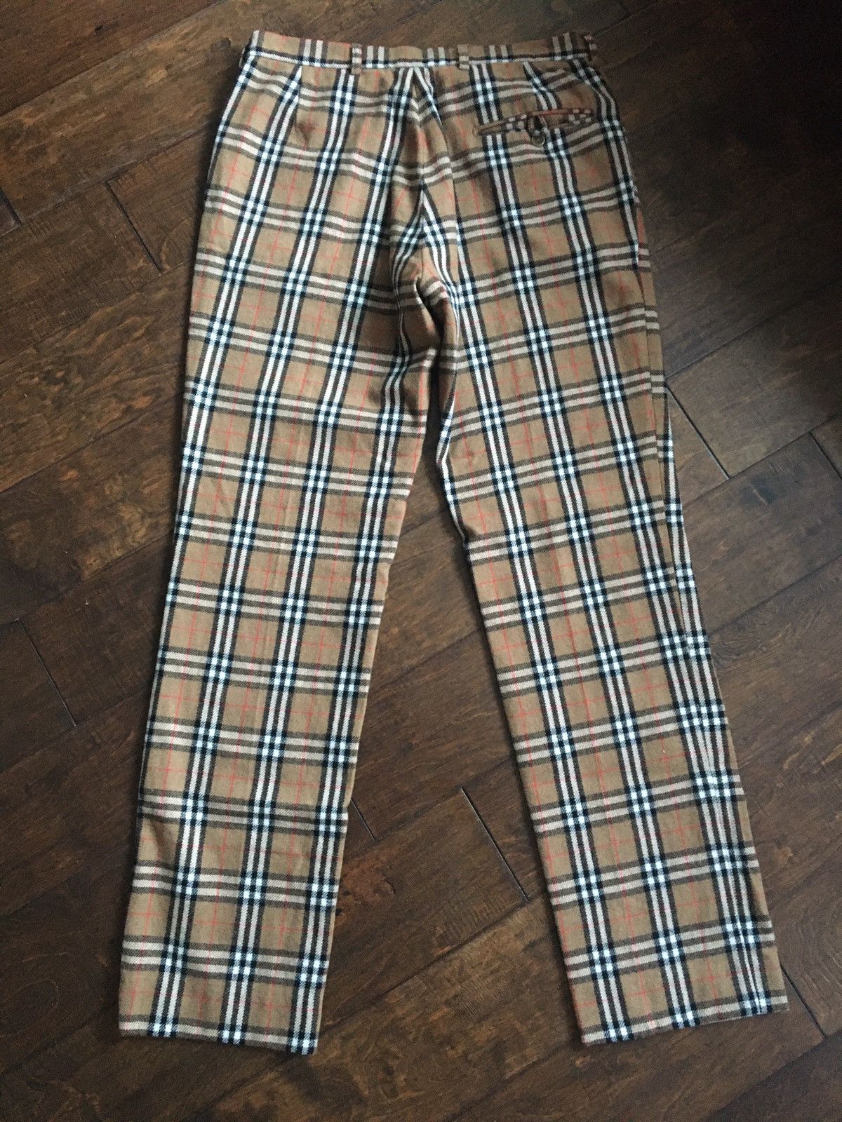 Designer × Japanese Brand × Vintage Vintage wool “Burberry” inspired plaid style pants tan Size US 30 / EU 46 - 5 Thumbnail