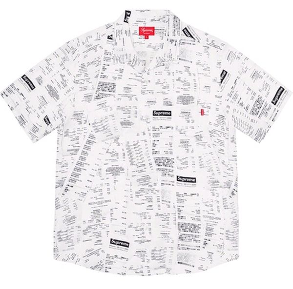 Supreme Supreme Receipts Rayon S/S Shirt | Grailed