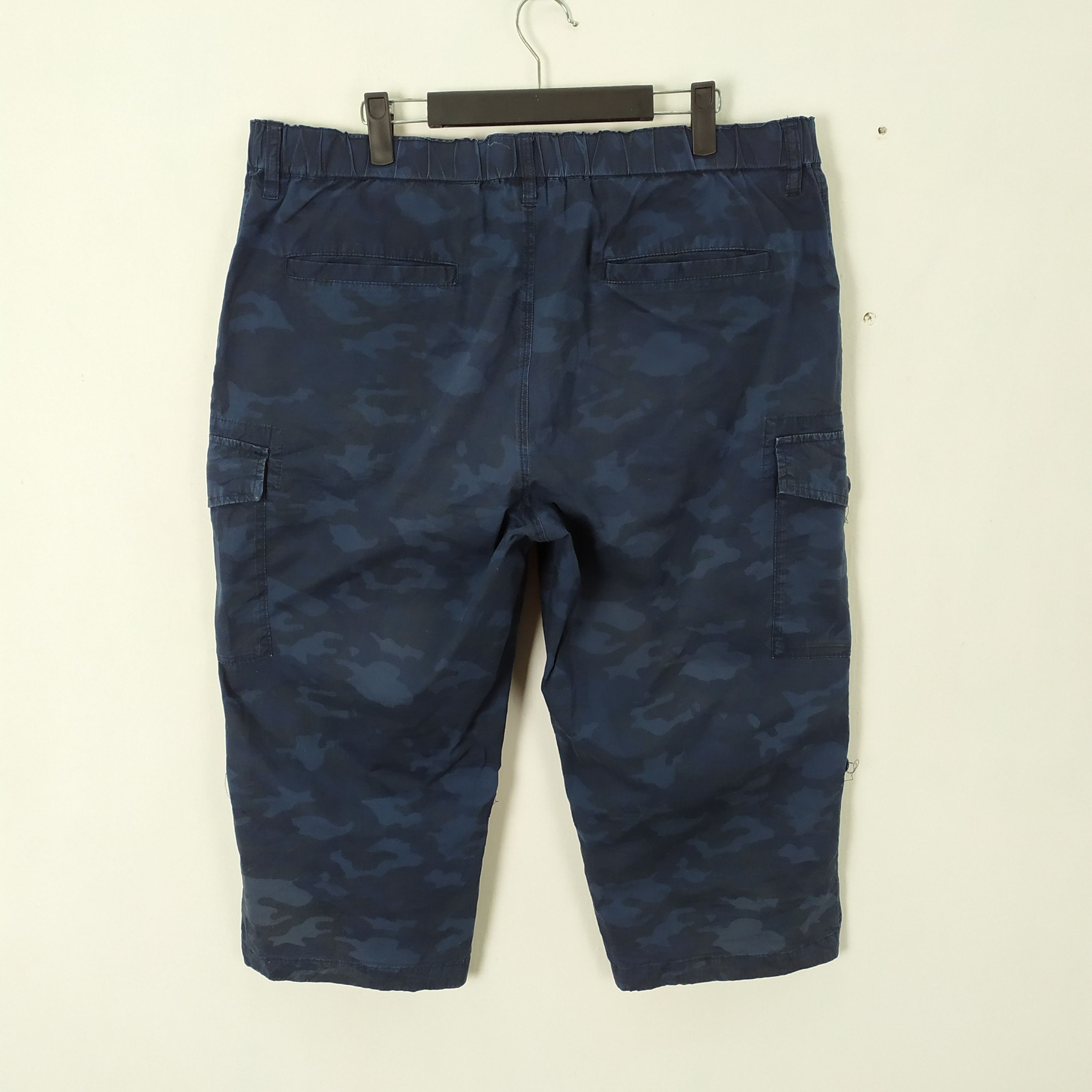 Japanese Brand Japanese Blue Camo Cropped Cargo Pants Drawstring waist Size US 36 / EU 52 - 4 Thumbnail