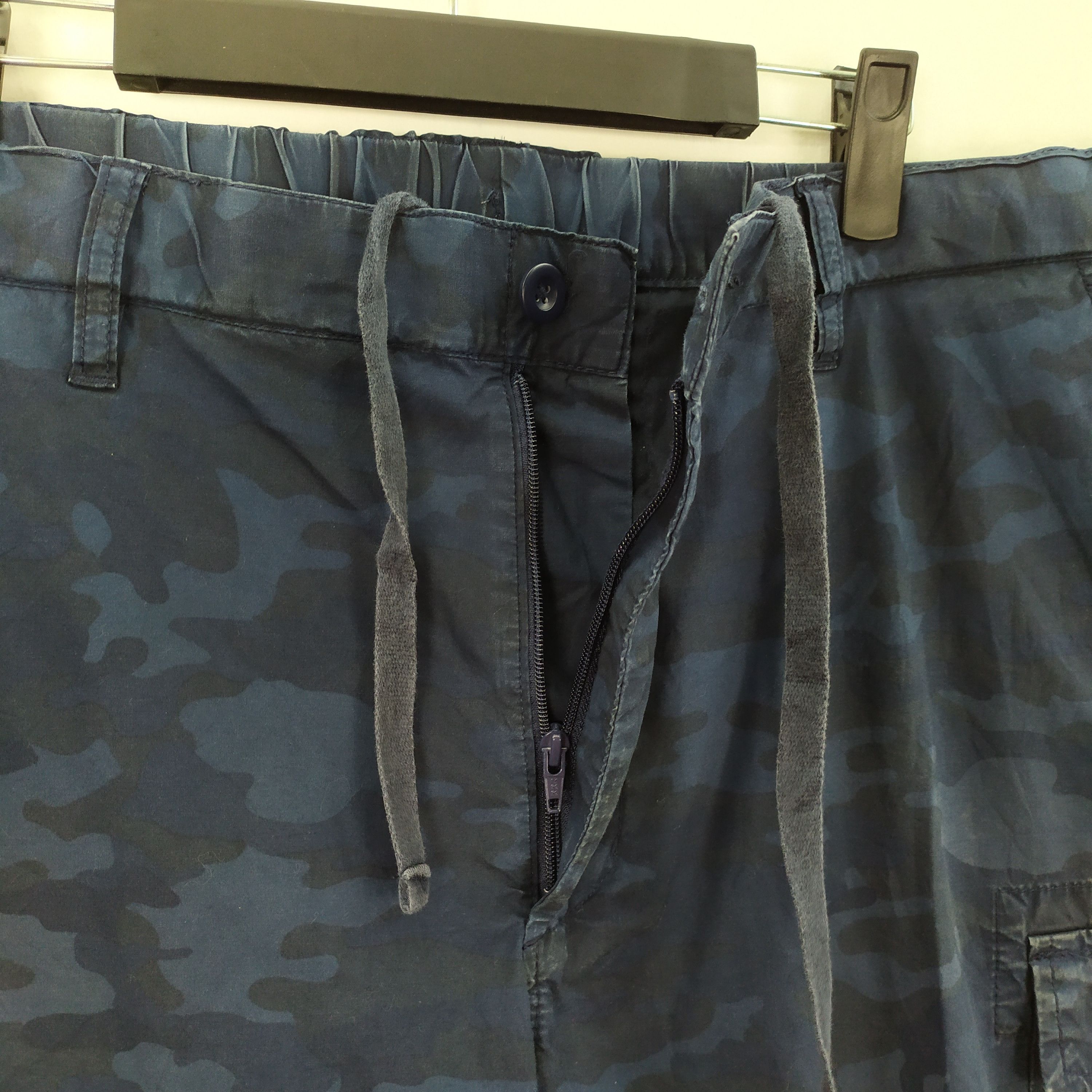 Japanese Brand Japanese Blue Camo Cropped Cargo Pants Drawstring waist Size US 36 / EU 52 - 7 Thumbnail
