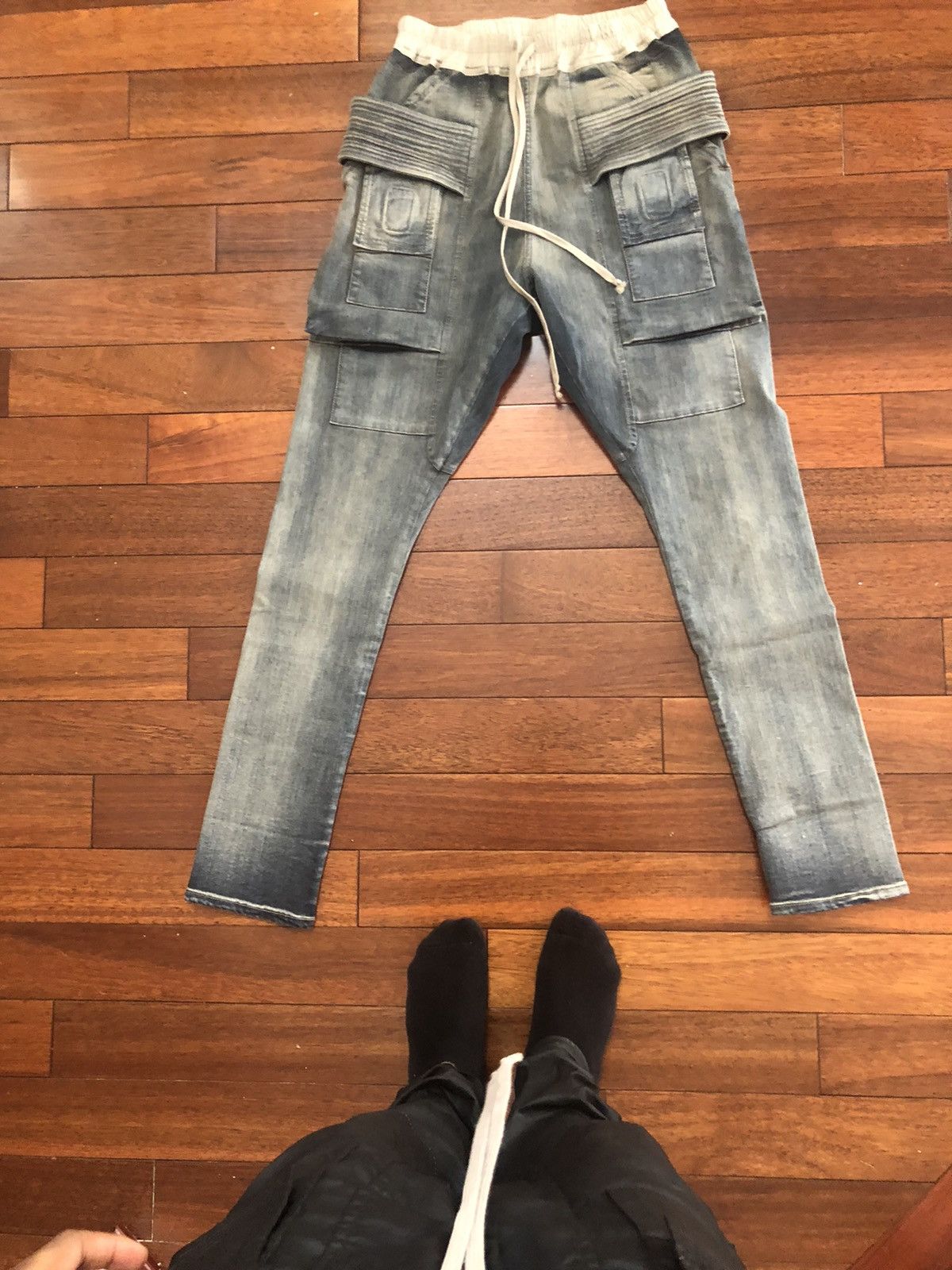 Rick Owens Drkshdw Denim Creatch cargo Size US 30 / EU 46 - 2 Thumbnail