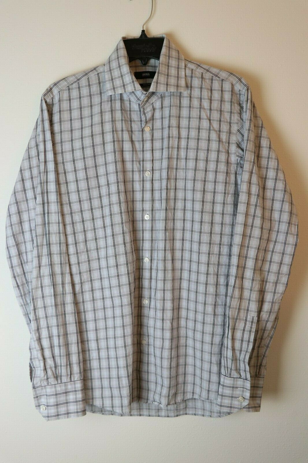 Hugo Boss Mens Hugo Boss Modern Fit Plaid Long Sleeve Dress Shirt | Grailed