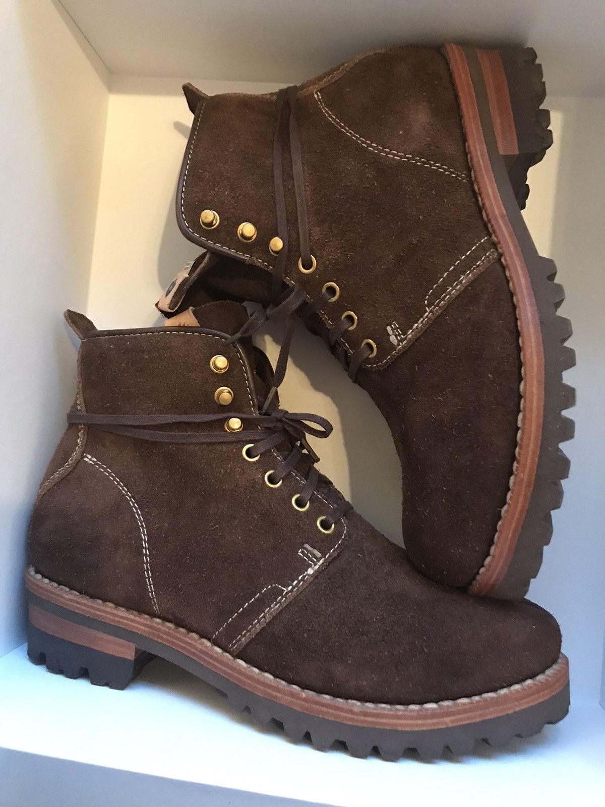 Visvim Zermatt Boots-Folk DK-Brown M9 | Grailed
