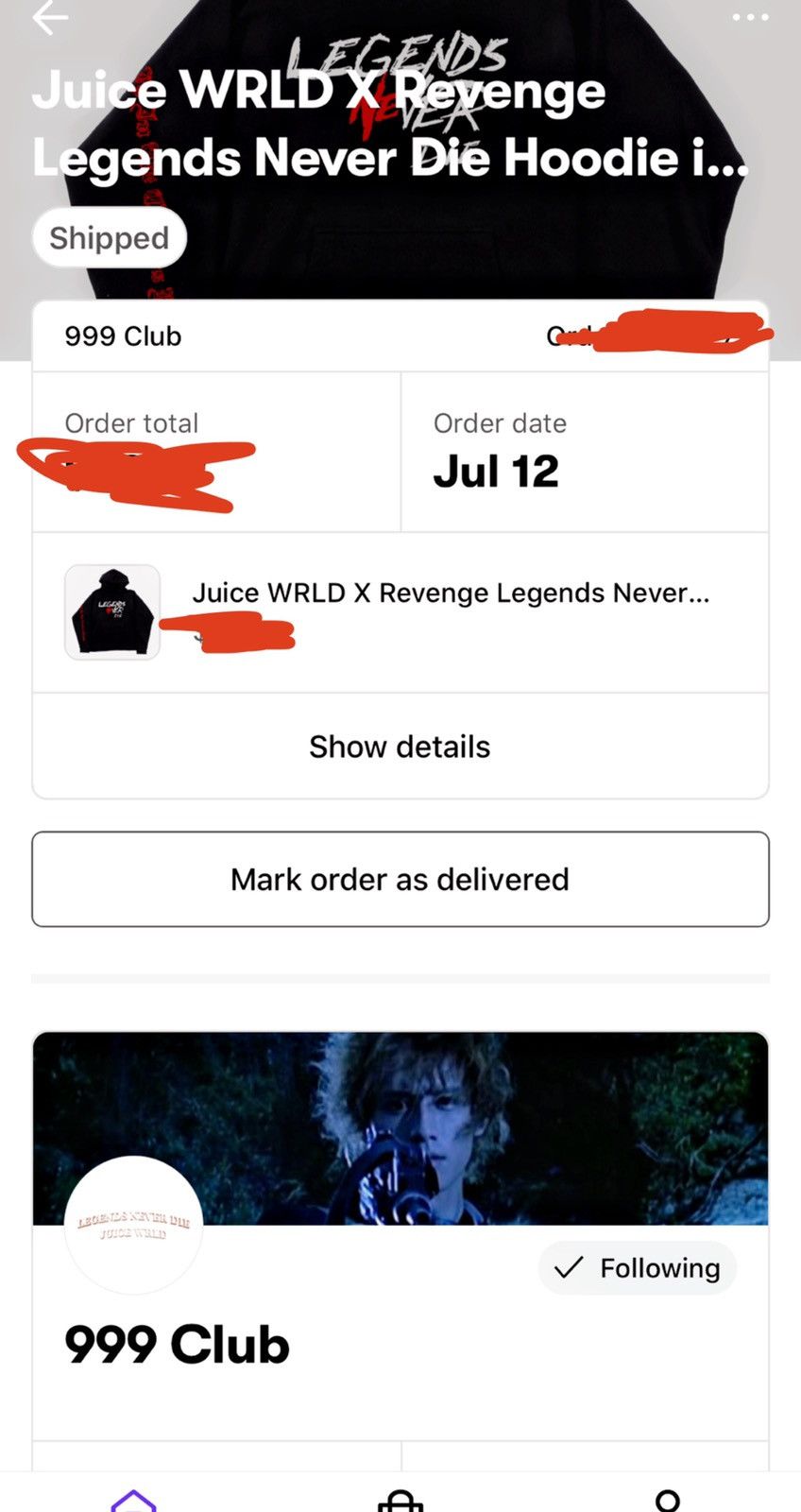 Revenge Juice WRLD X Revenge Legends Never Die Hoodie Size US XL / EU 56 / 4 - 4 Thumbnail