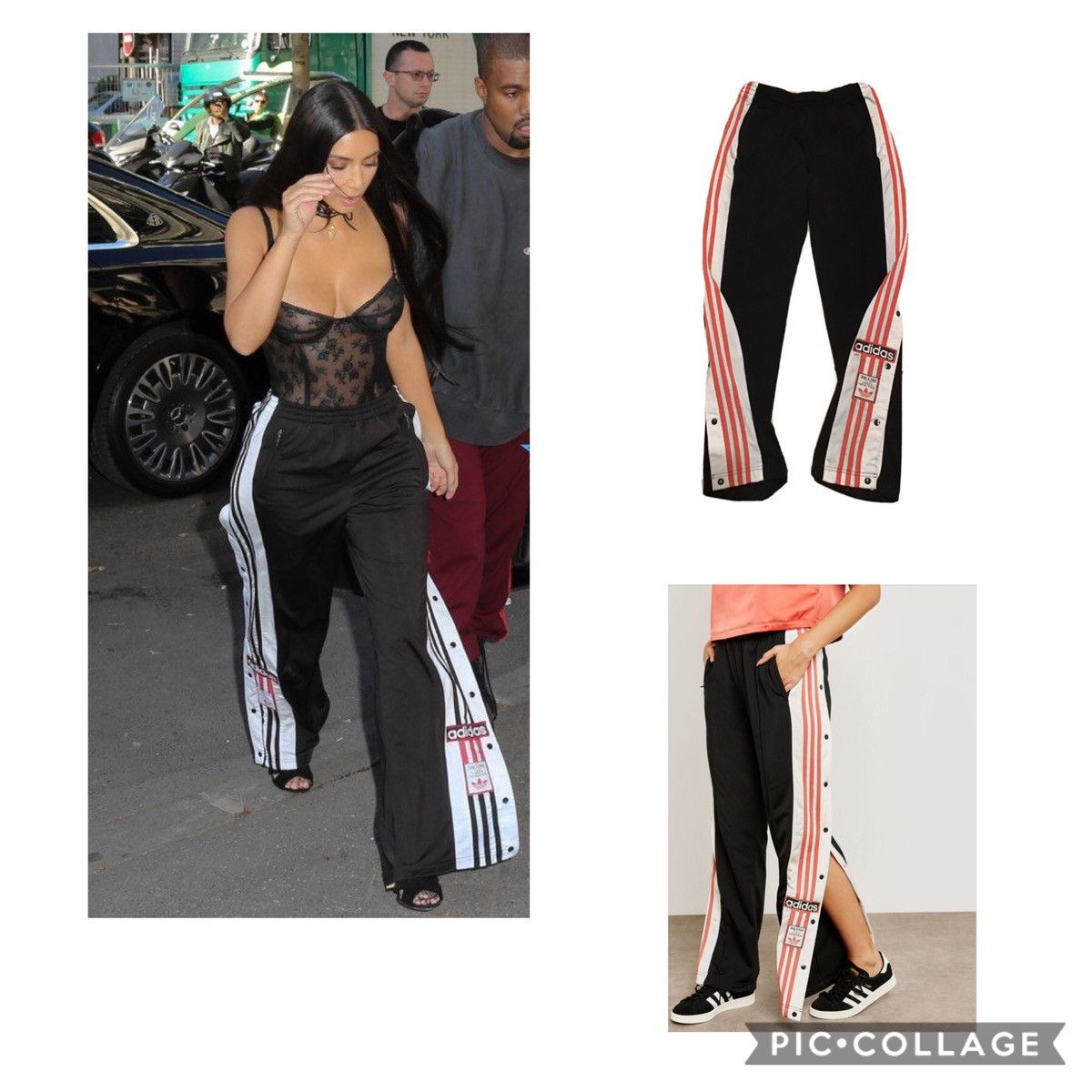 VTG Adidas Originals Adibreak Kim Kardashian Style Tear Away