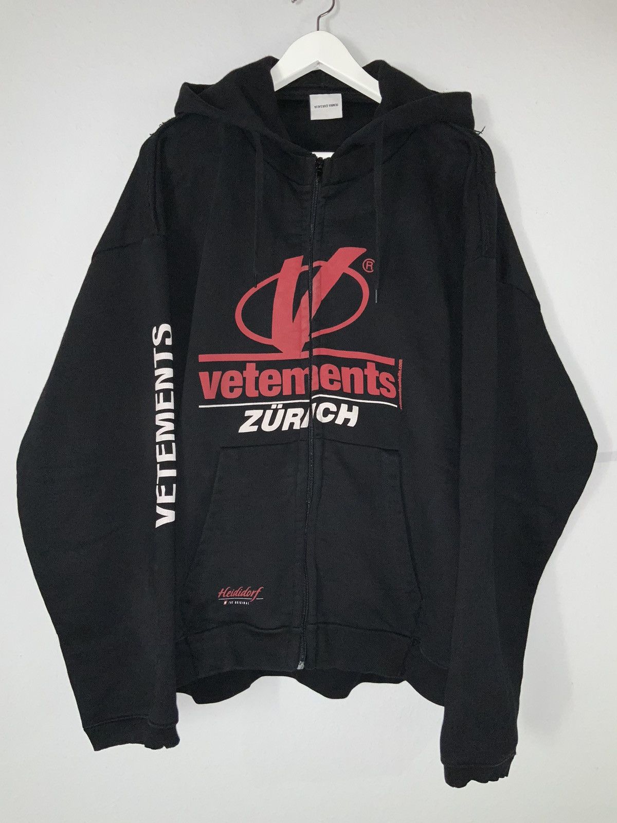 Vetements Vetements Black Weltschmerz Zurich Double Hoodie Grailed
