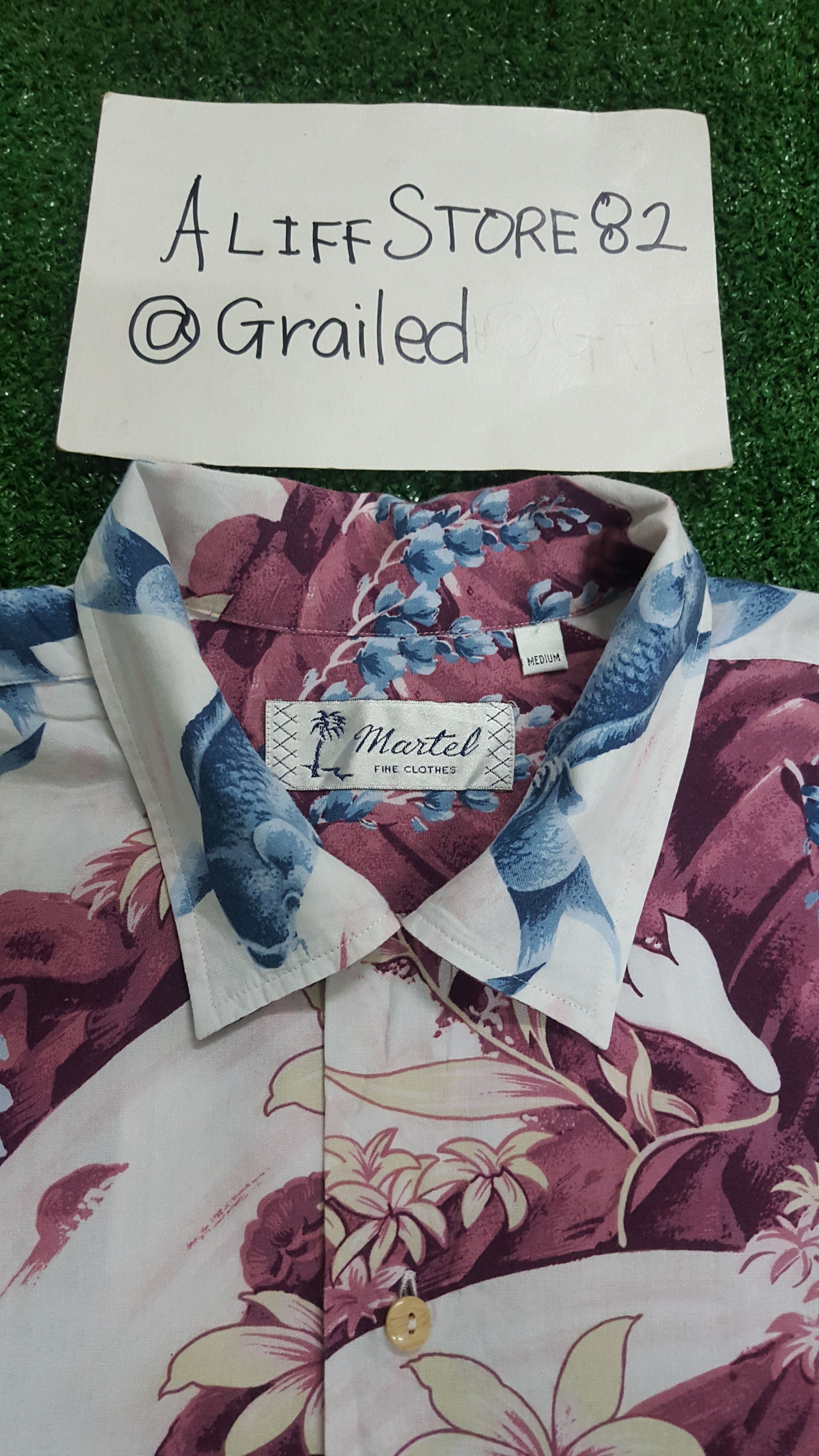 Japanese Brand 📍LastDrop📍 MartelFullPrint Koi fish&FlowerButtonDownShirt Size US M / EU 48-50 / 2 - 5 Thumbnail