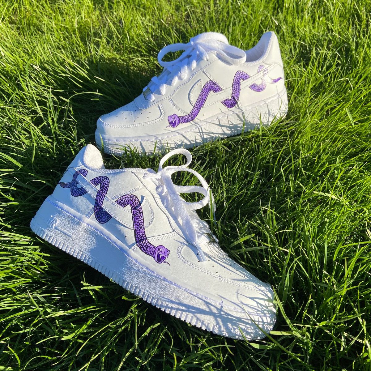 Nike Air Force 1 '07 “Snake” custom | Grailed