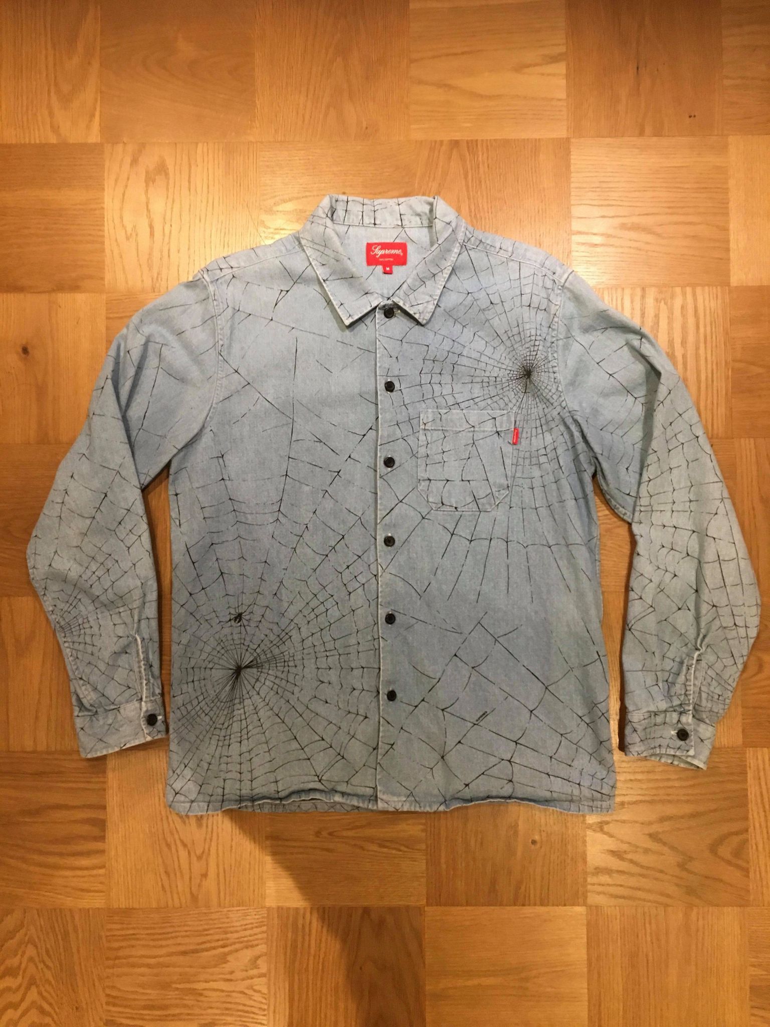 Supreme FW16 Spider Web Button Up Work Shirt | Grailed