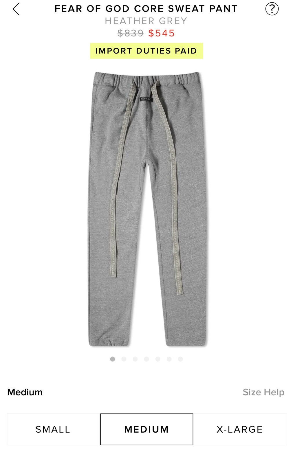 Fear of God Fear of God Core Sweatpants Grey Size US 32 / EU 48 - 13 Thumbnail