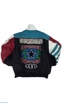 Rare 1994 Super Bowl XXVIII Super Dome Jeff Hamilton Leather Jacket (X –  Retro Windbreakers