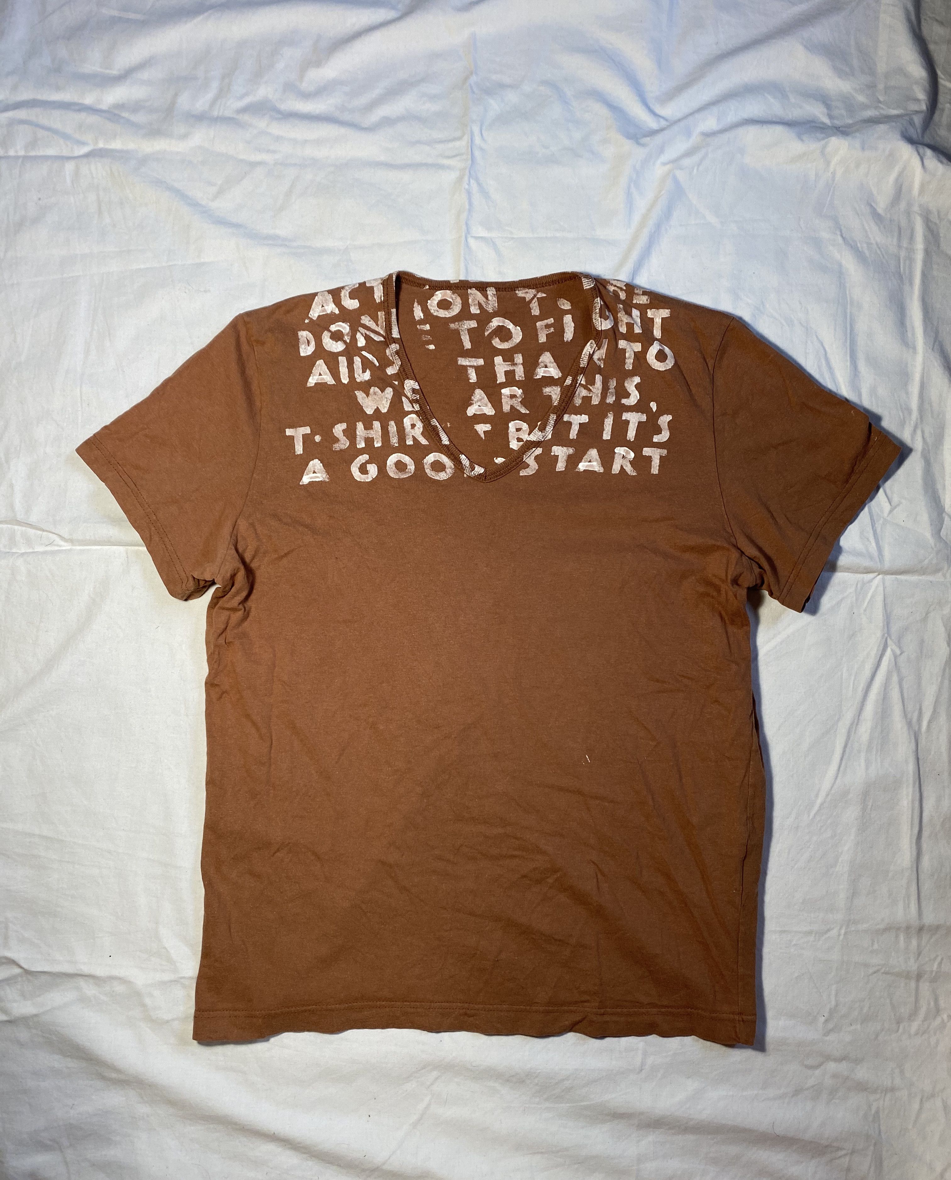 トップス Maison Martin Margiela 03SS Aids Tee 2009SS MAISON MARTIN MARGIELA rayon “AIDS TEE” | NOIR ONLINE